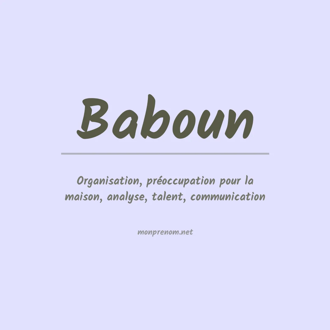 Prénom Baboun