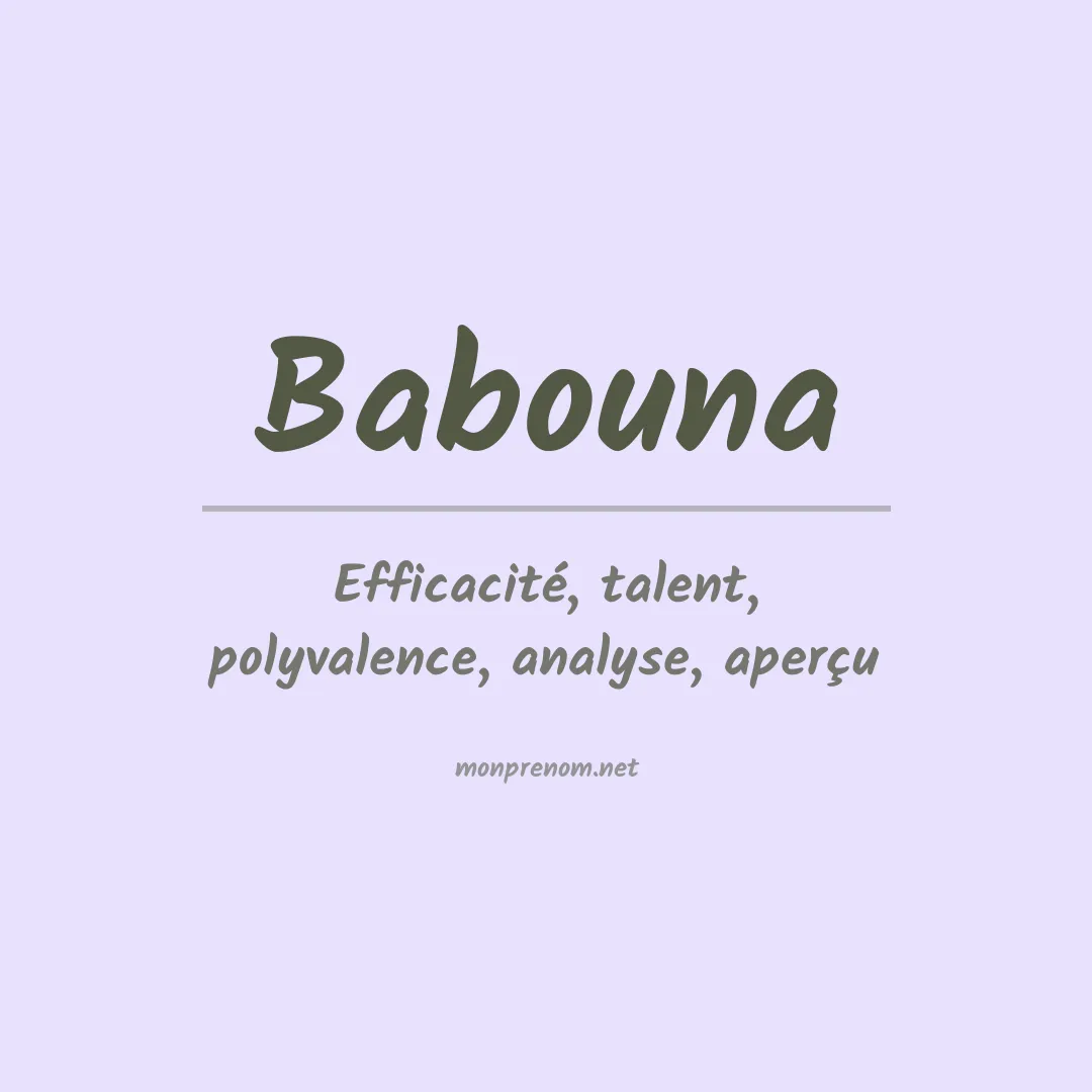 Prénom Babouna