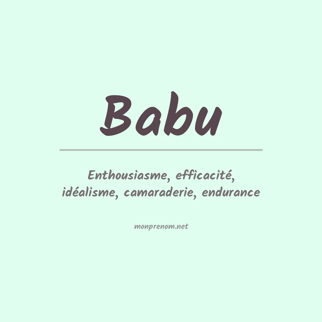 Prénom Babu