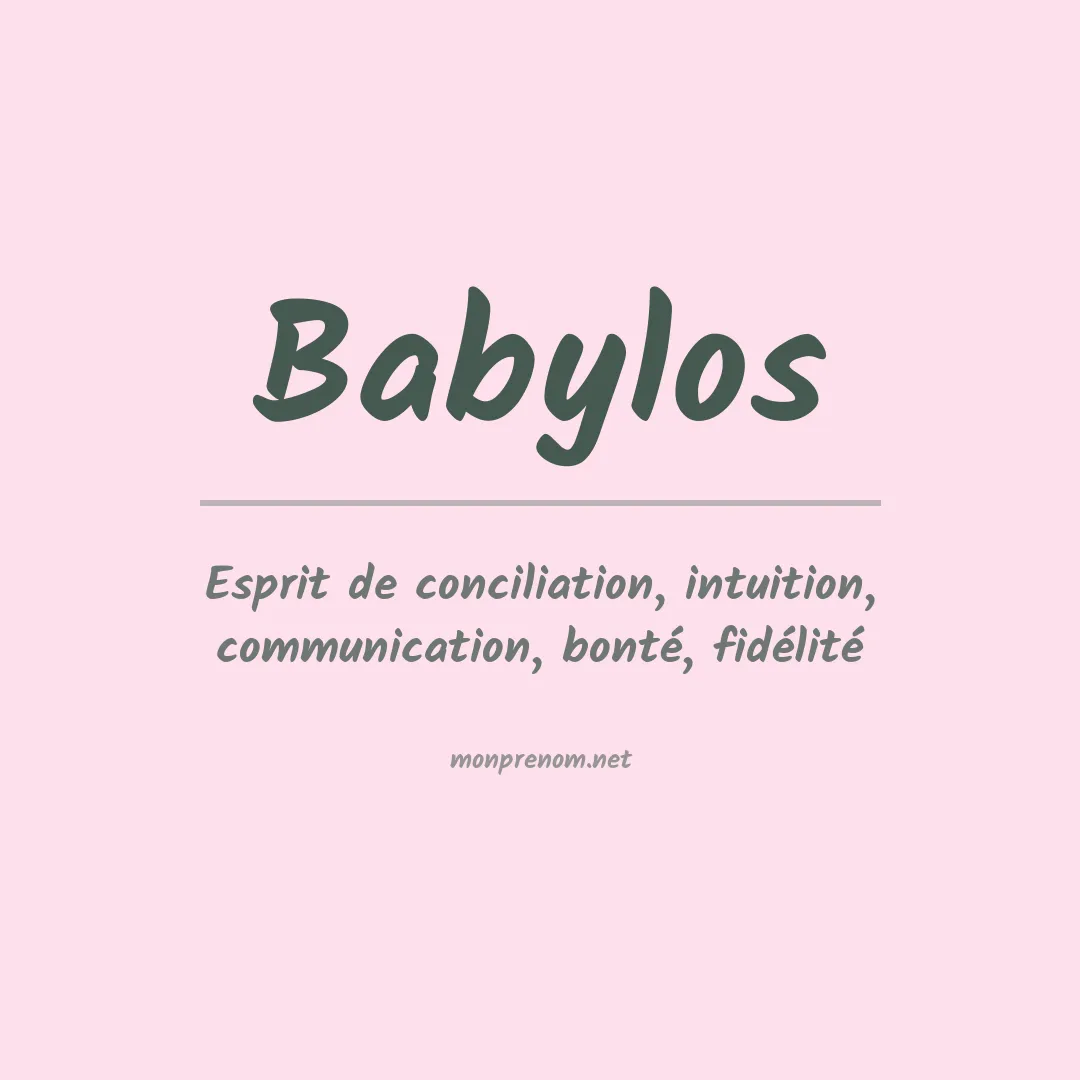 Prénom Babylos