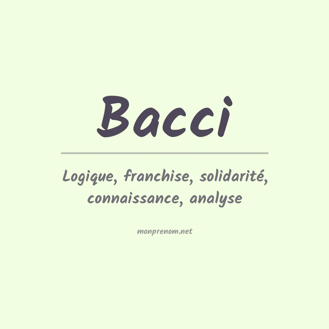 Prénom Bacci