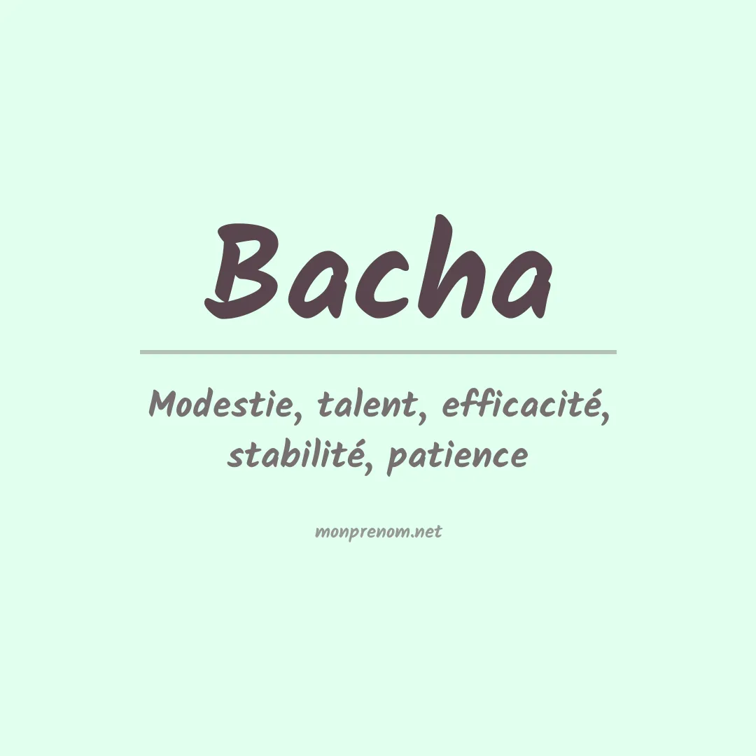 Prénom Bacha