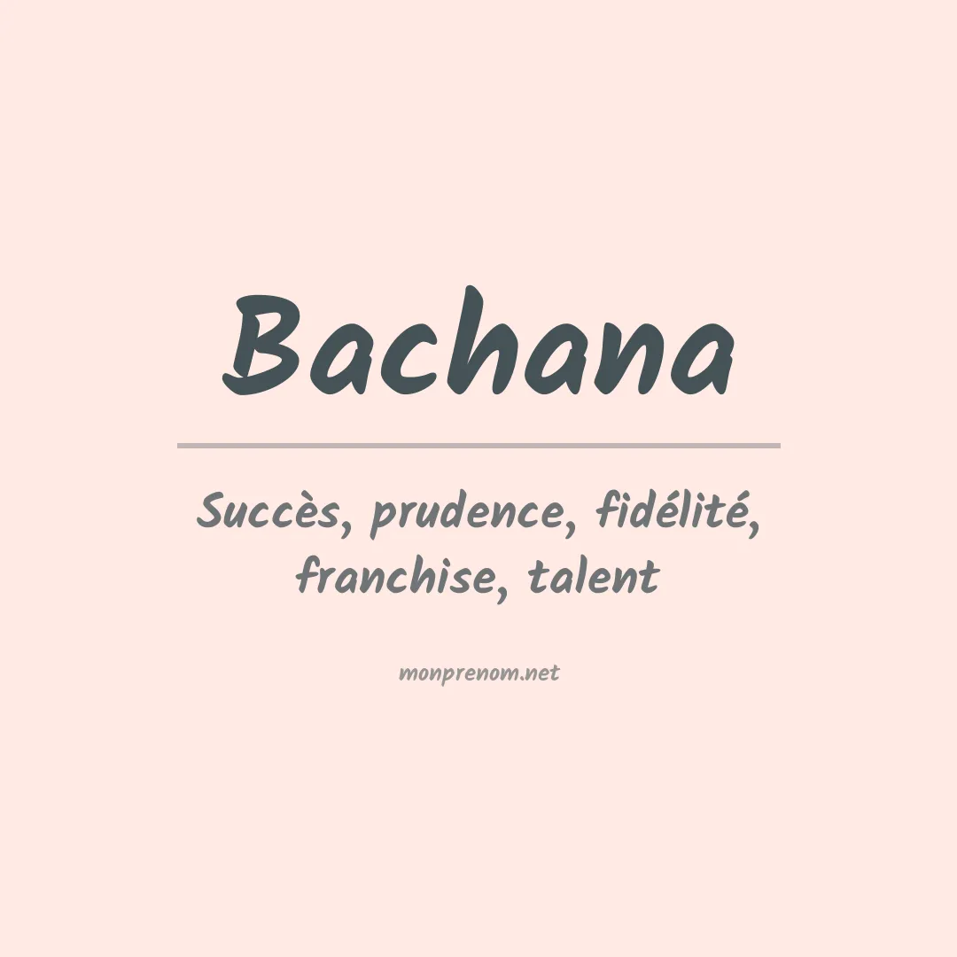 Prénom Bachana