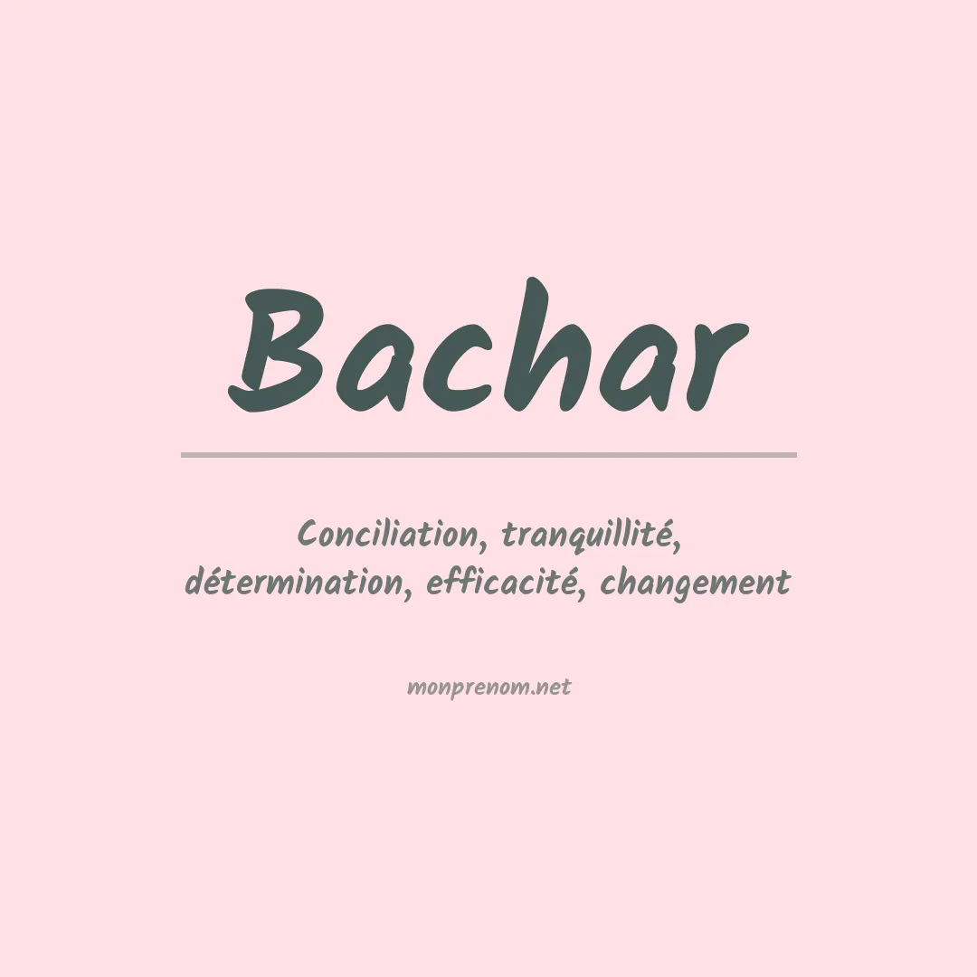 Prénom Bachar