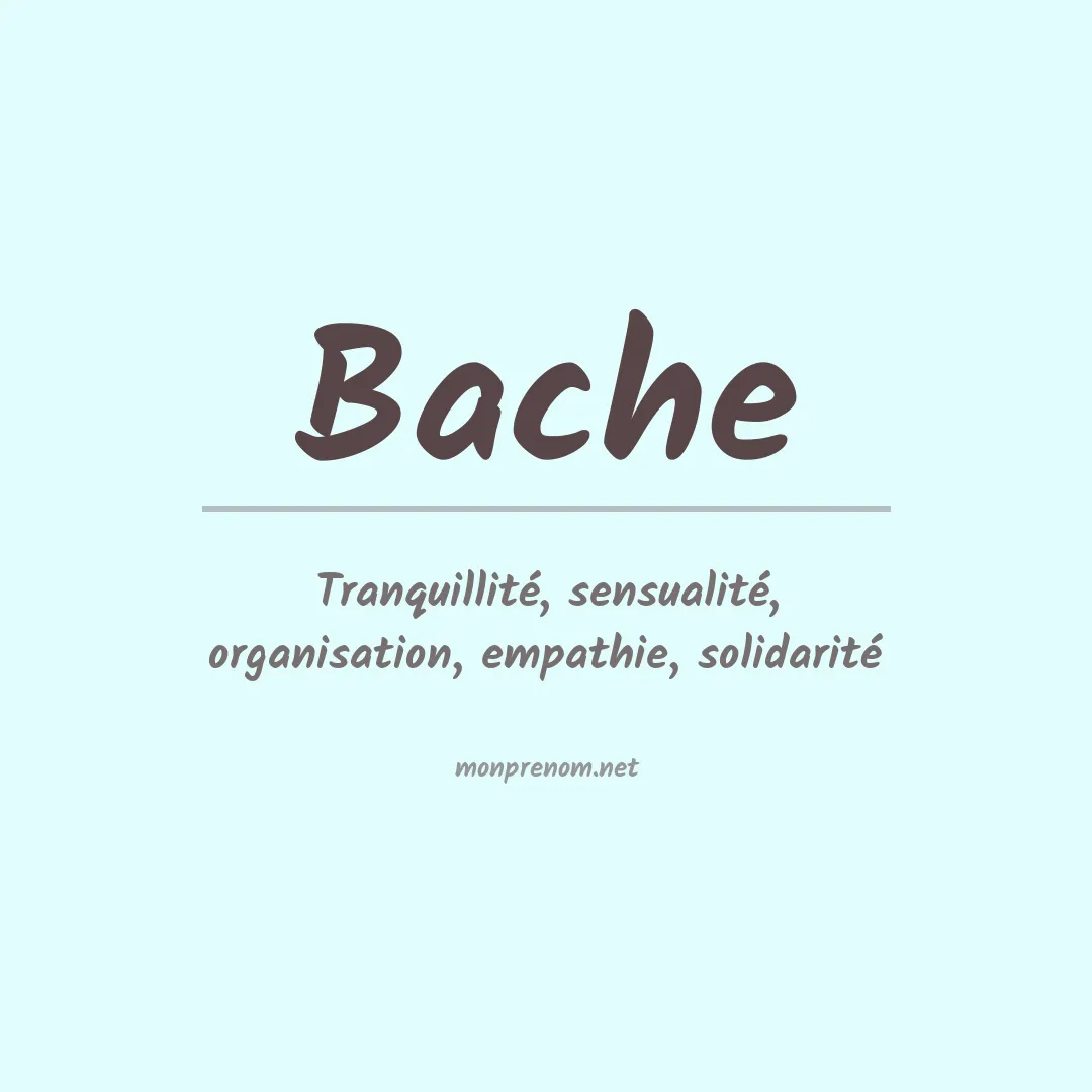 Prénom Bache
