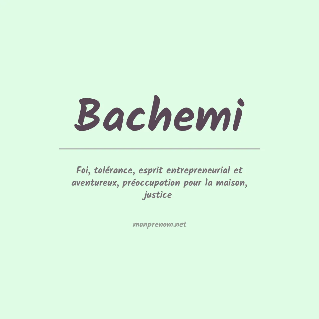 Prénom Bachemi