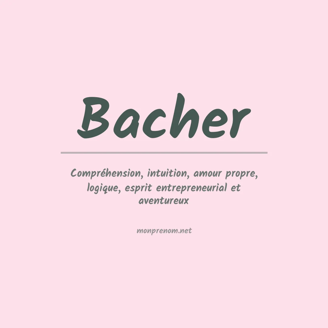 Prénom Bacher