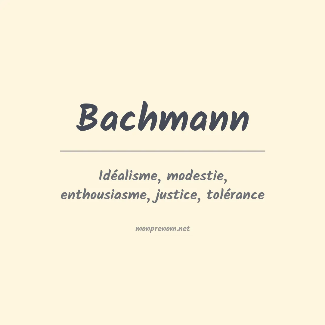 Prénom Bachmann