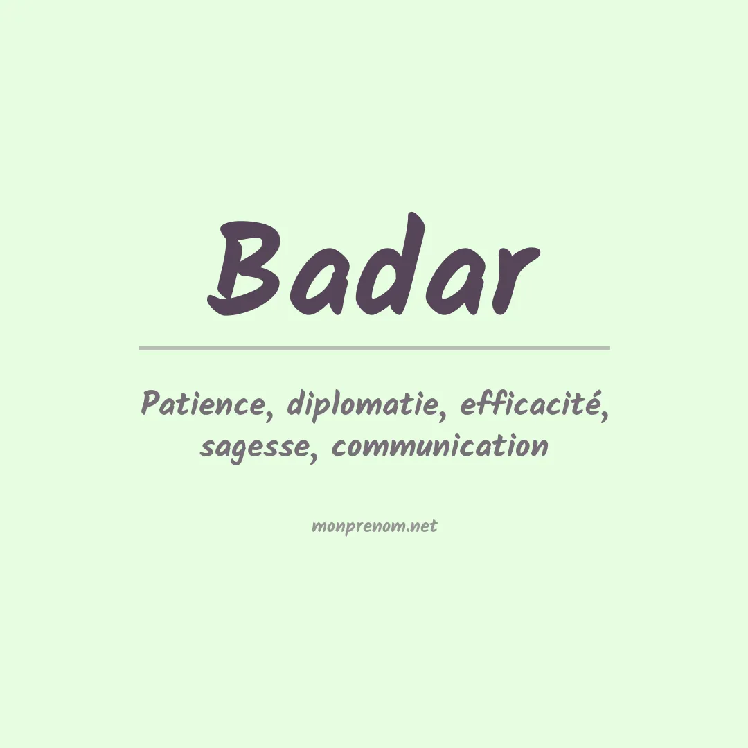 Prénom Badar
