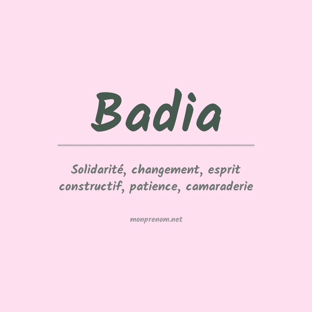 Prénom Badia