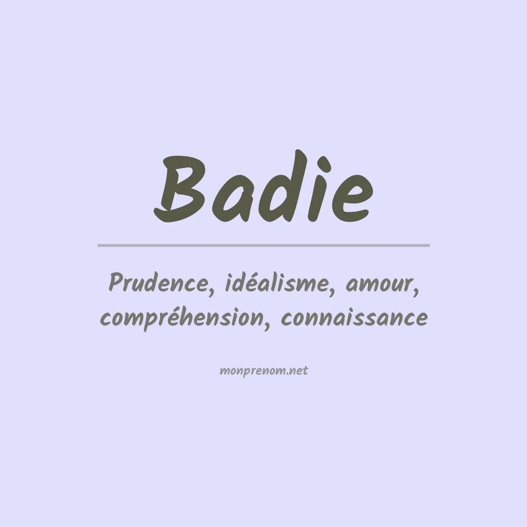 Prénom Badie