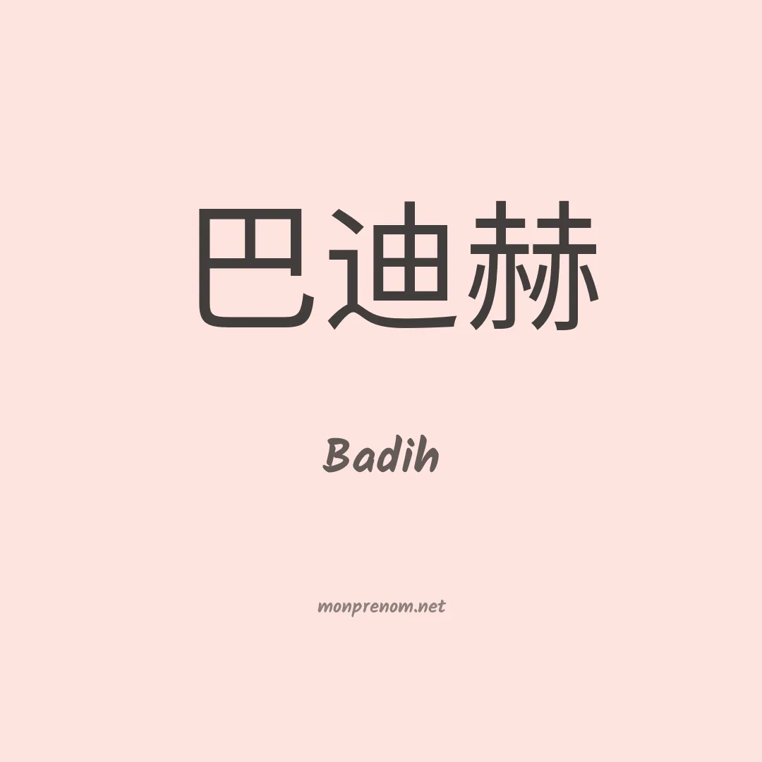Badih en chinois