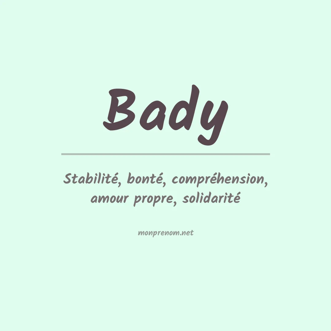 Prénom Bady