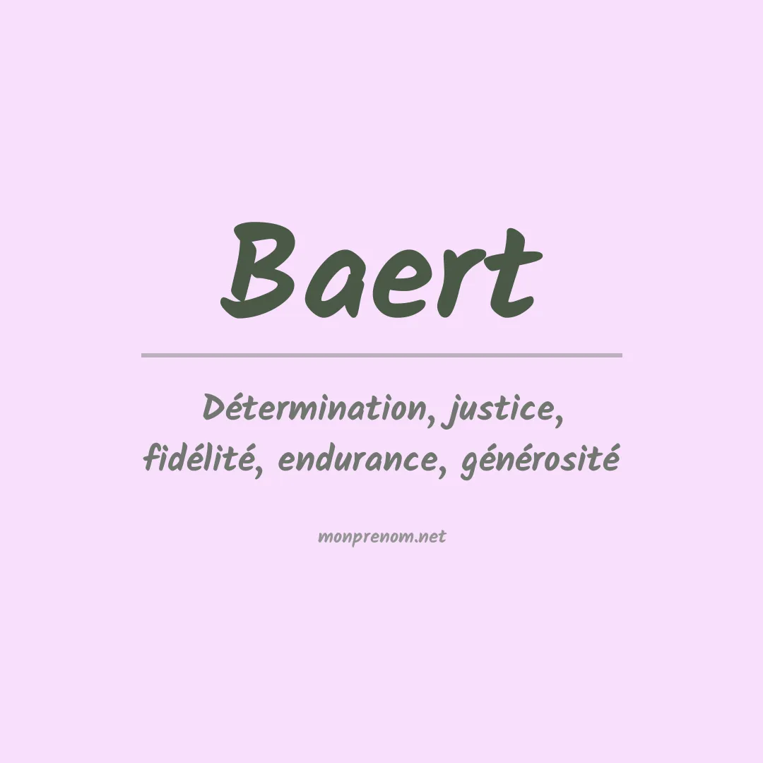 Prénom Baert