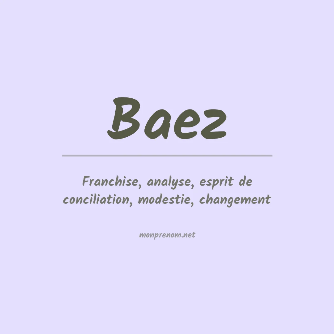 Prénom Baez