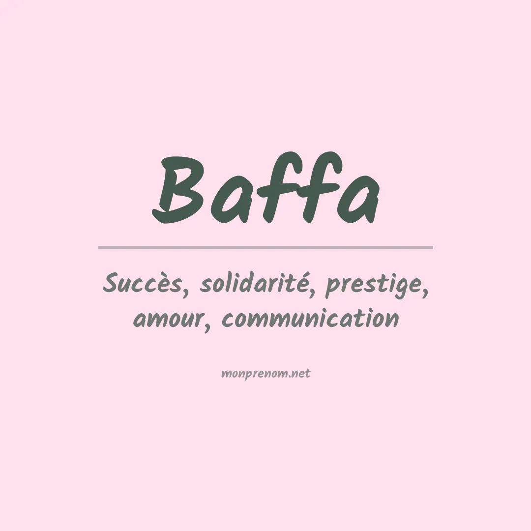 Prénom Baffa