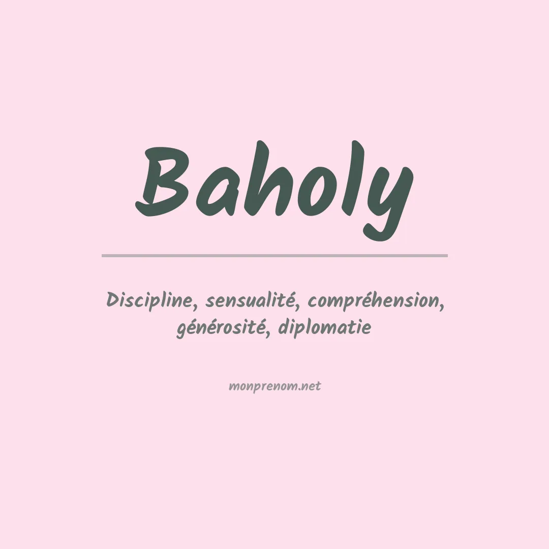 Signification du prénom Baholy
