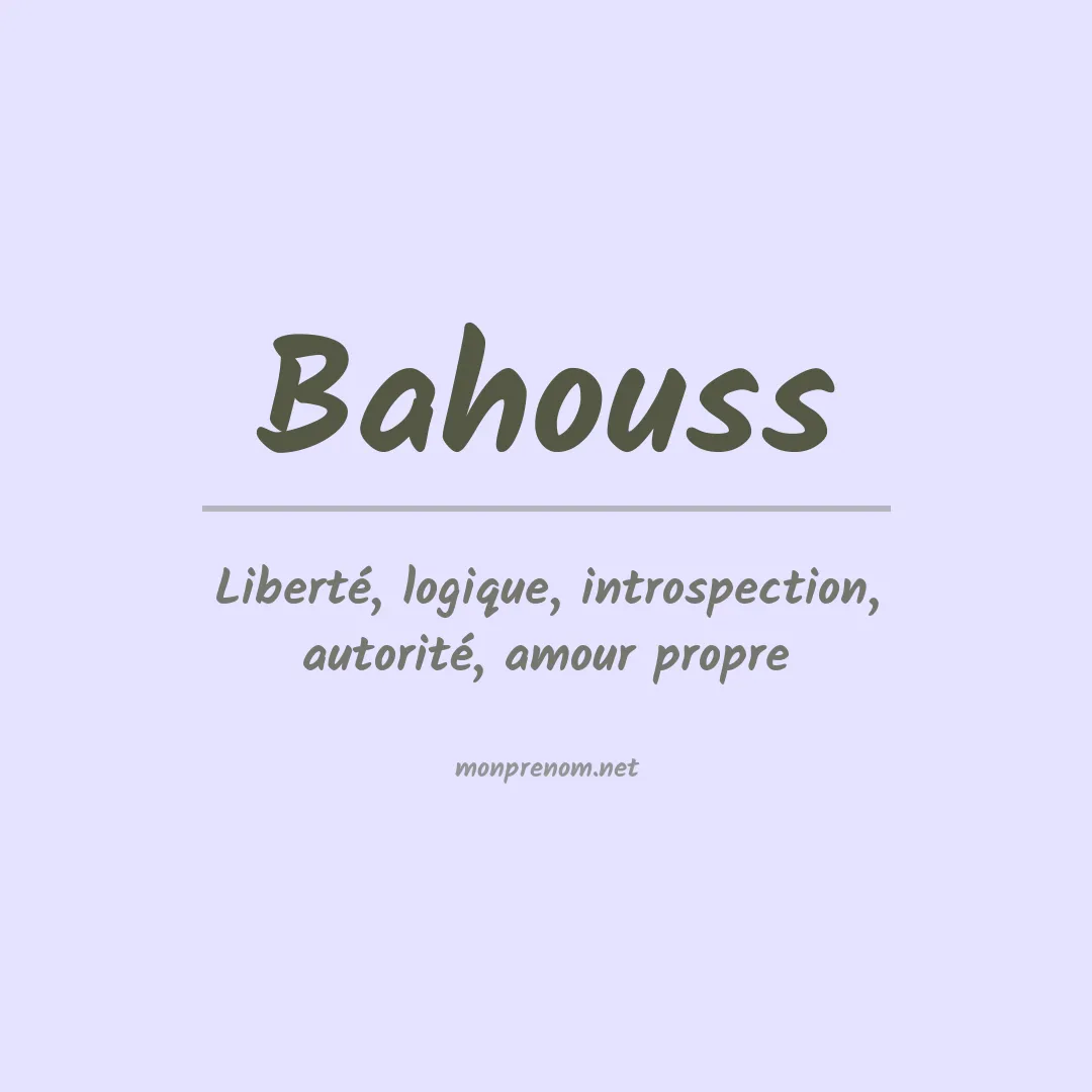 Prénom Bahouss