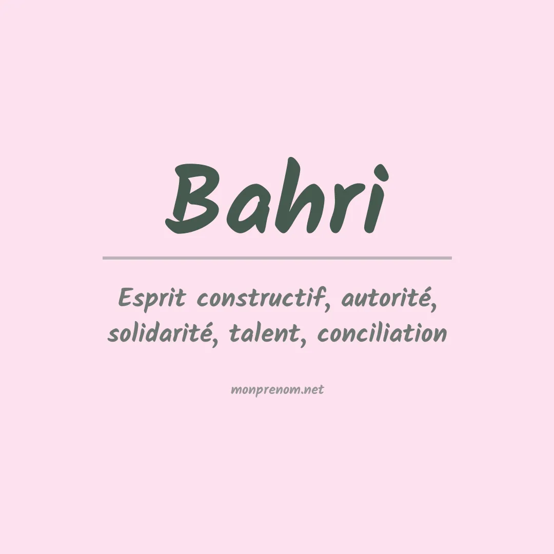 Prénom Bahri