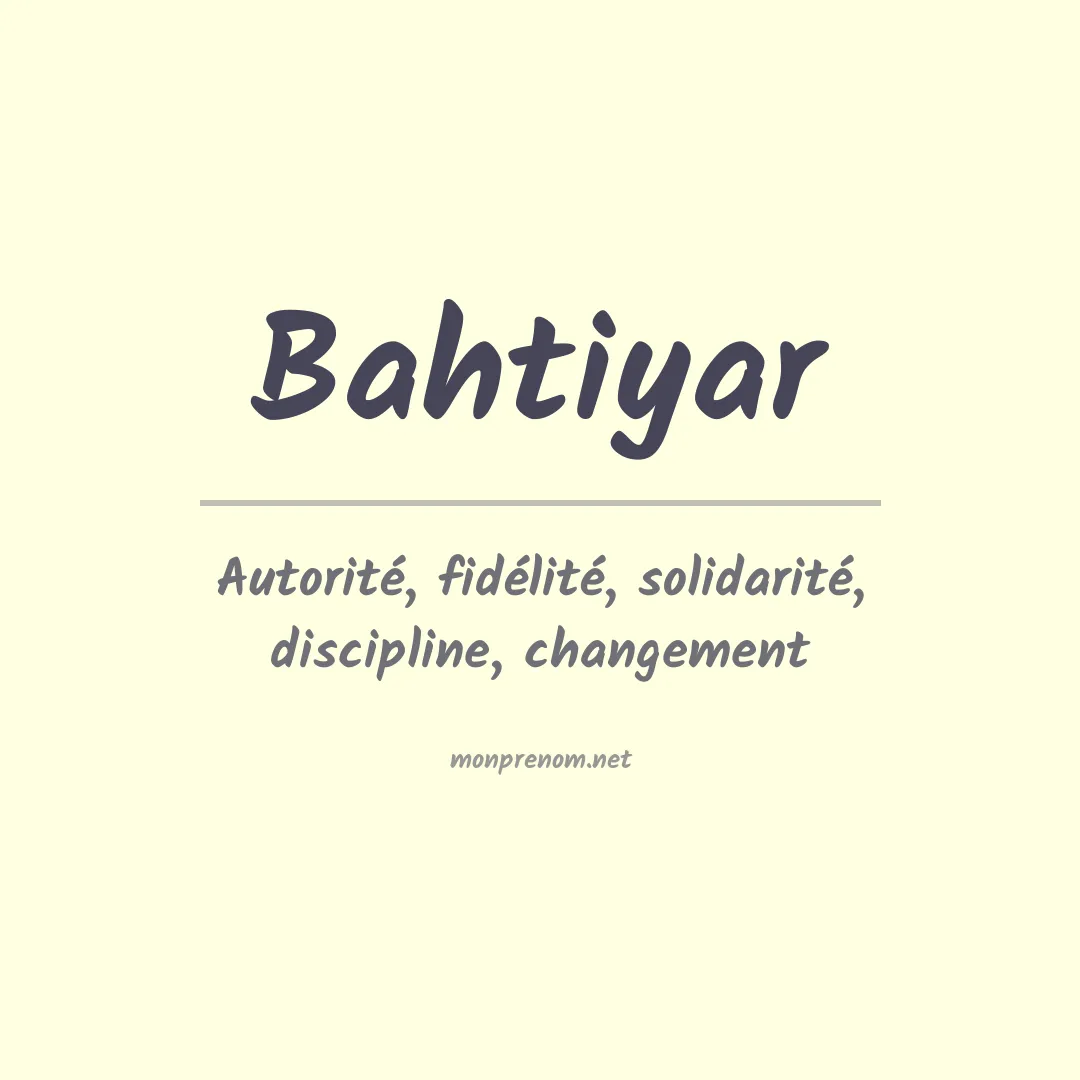 Prénom Bahtiyar