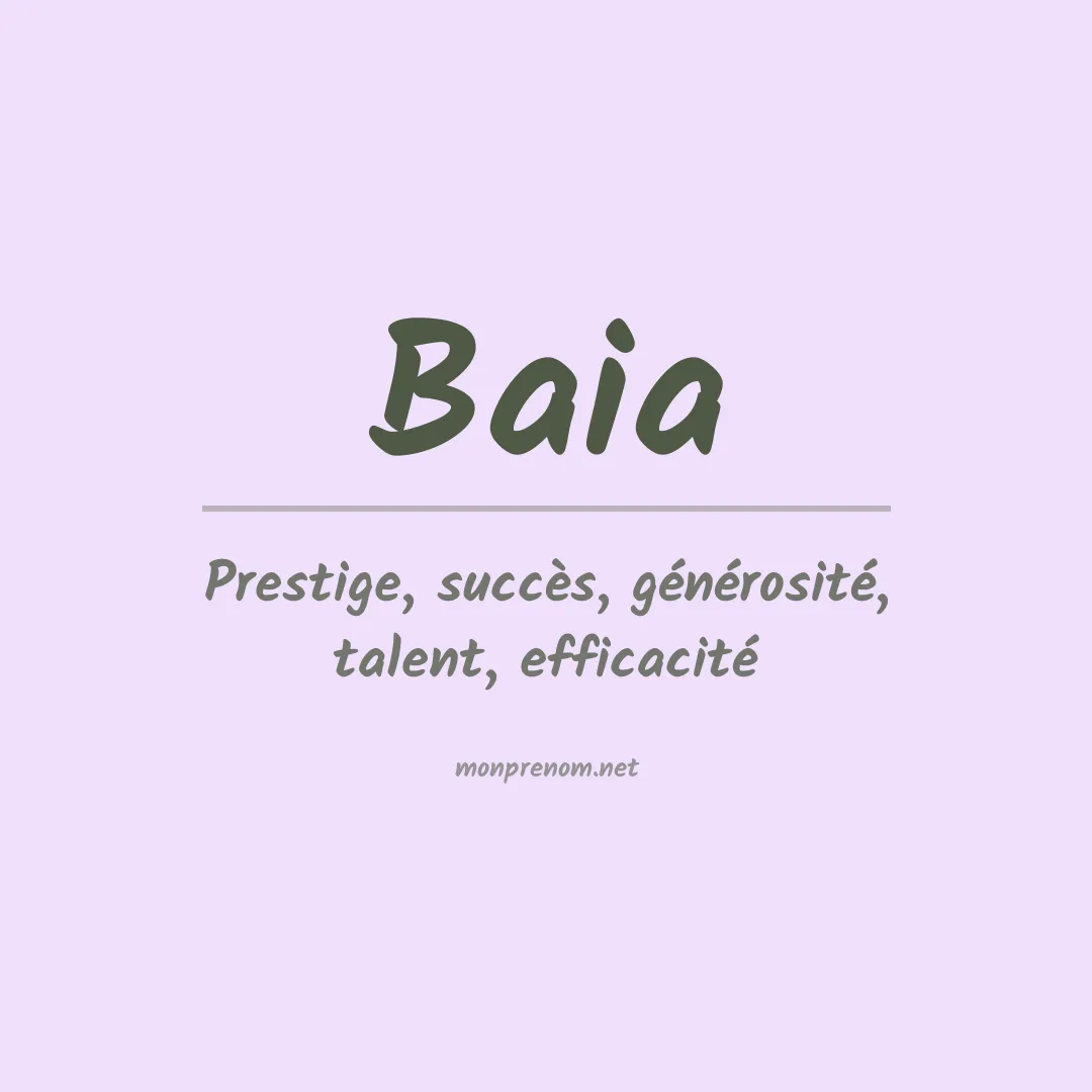 Prénom Baia