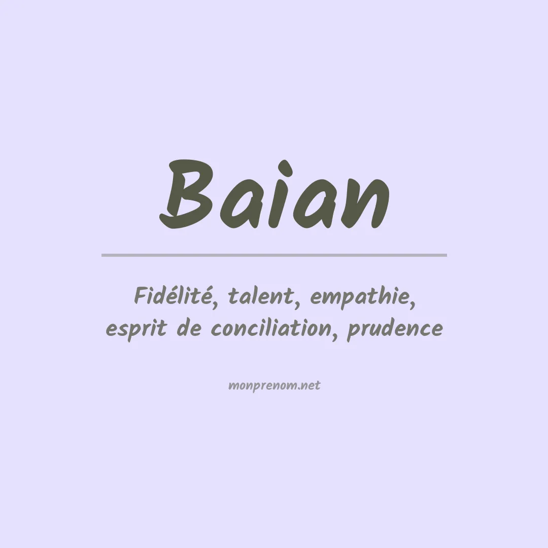 Prénom Baian