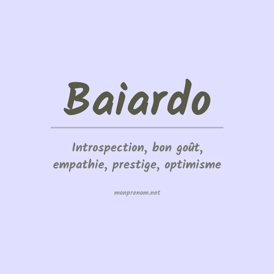 Prénom Baiardo