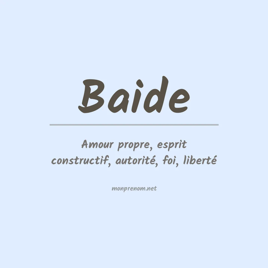 Signification du prénom Baide