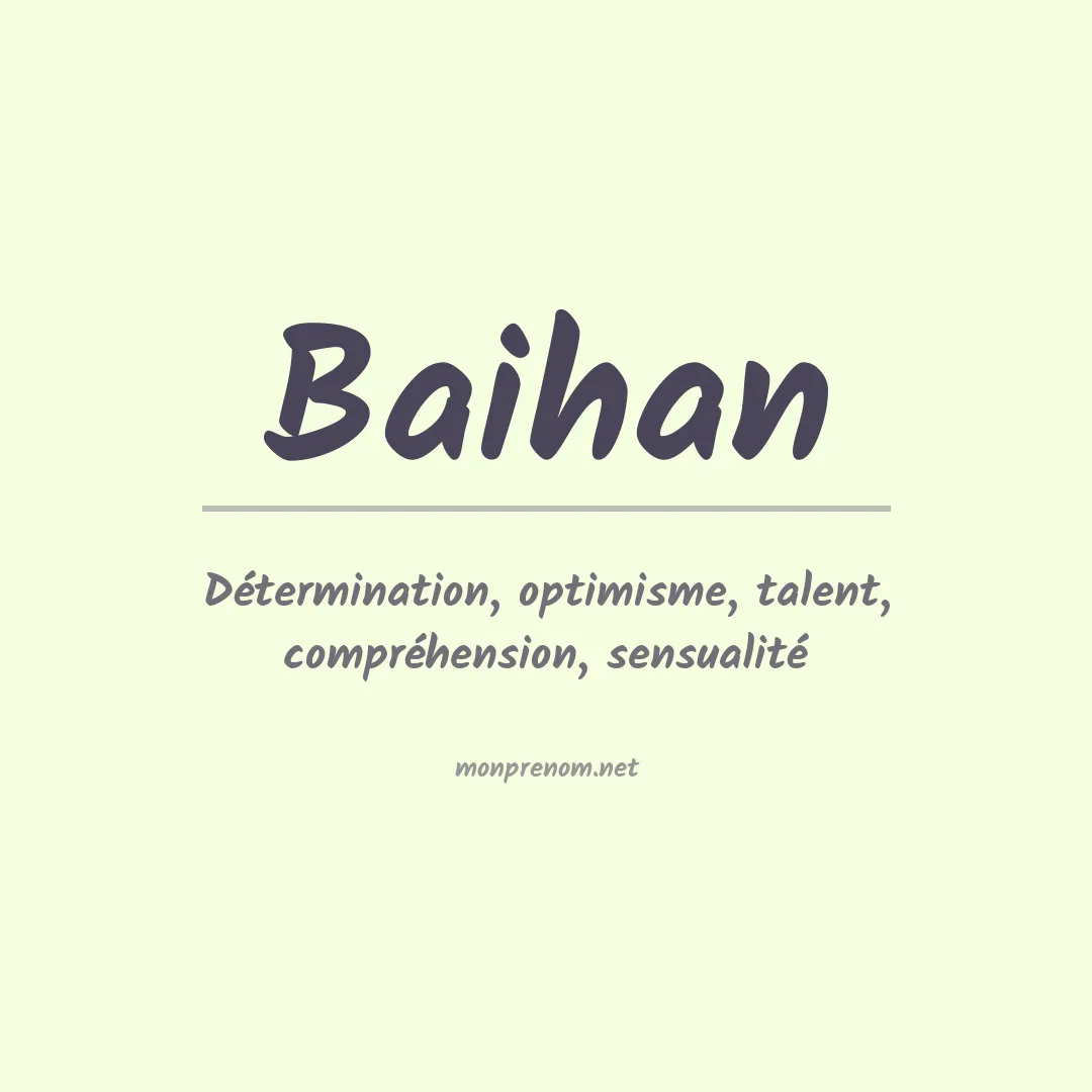 Prénom Baihan
