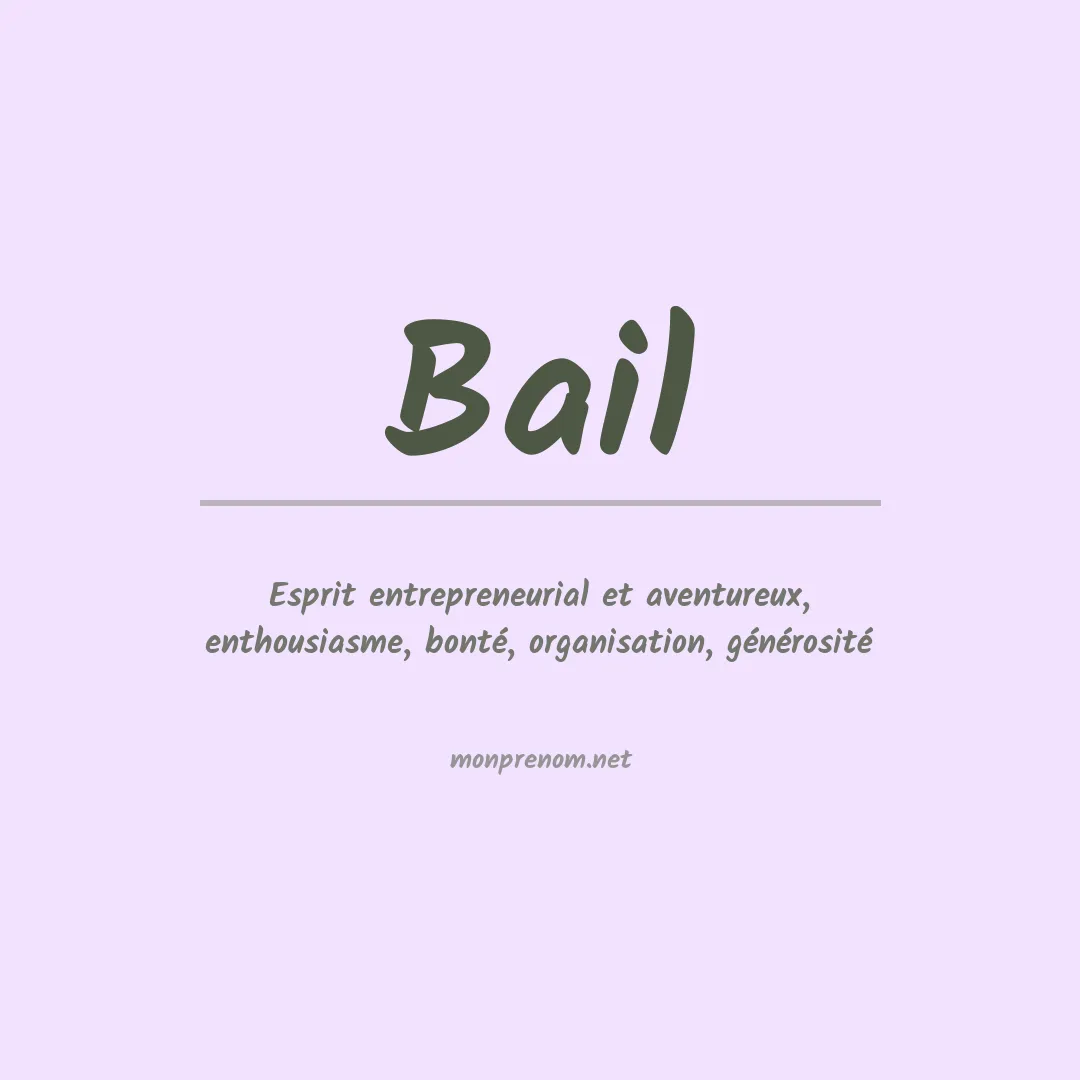 Prénom Bail