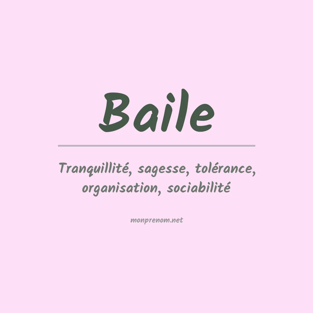 Prénom Baile
