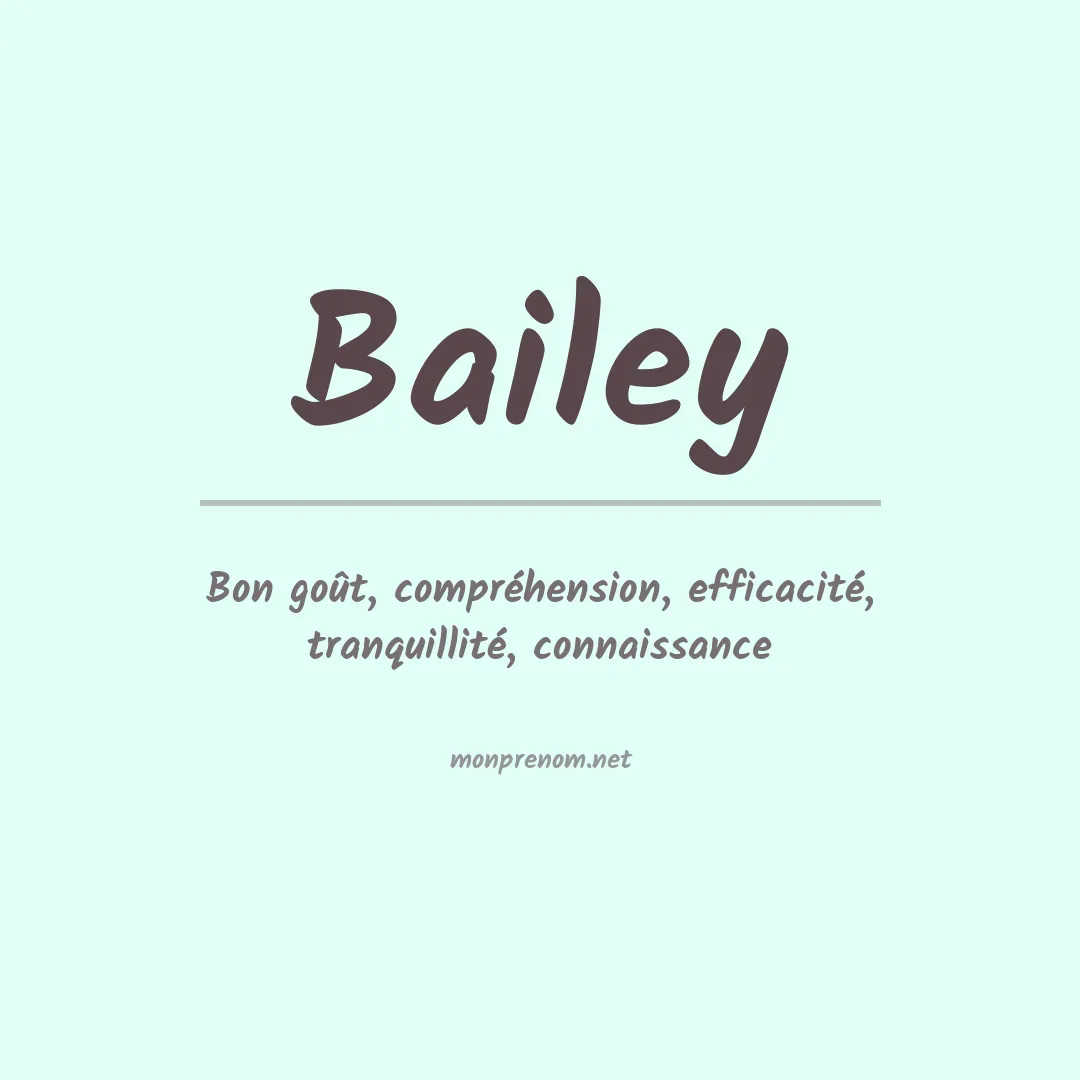Prénom Bailey