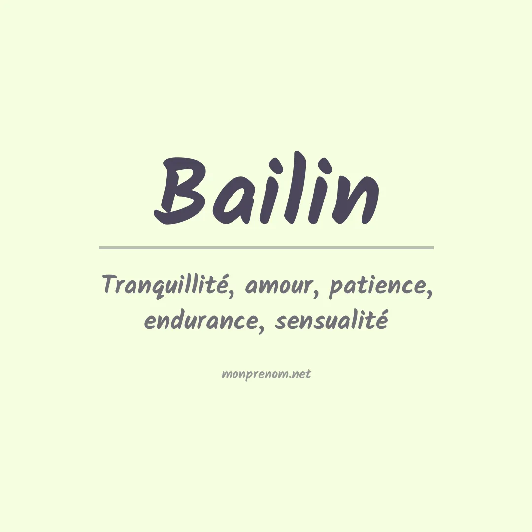 Prénom Bailin