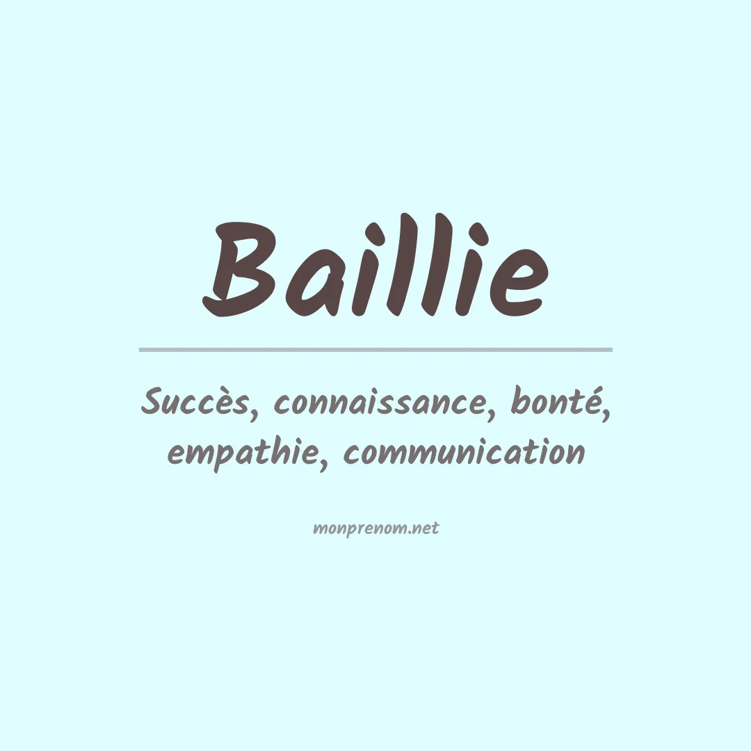 Prénom Baillie