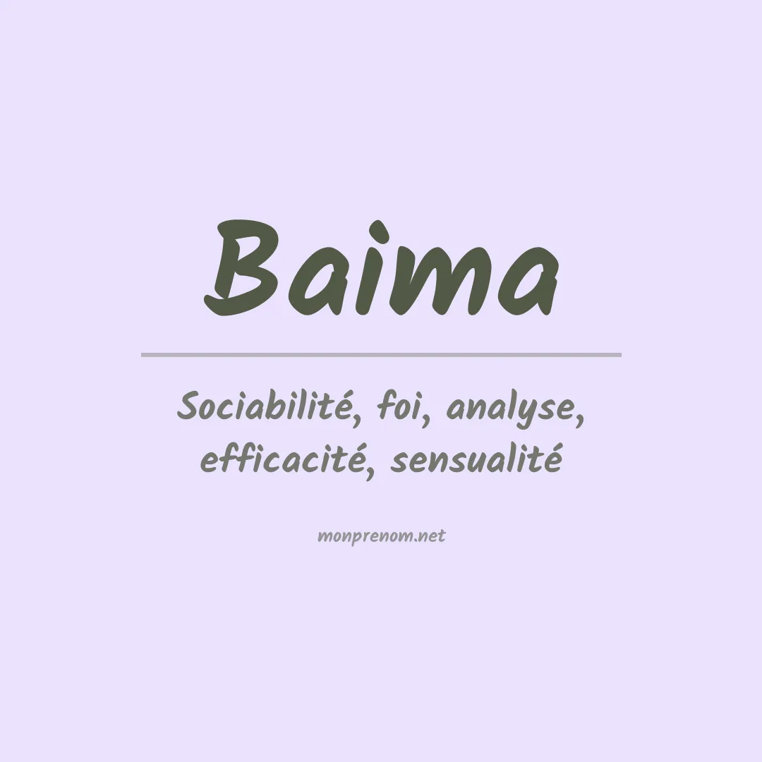 Prénom Baima