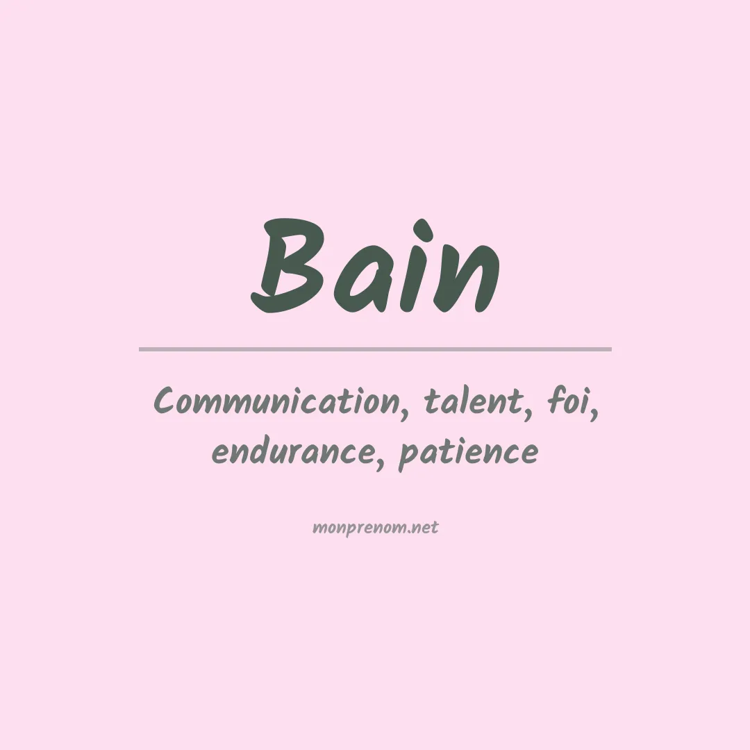 Prénom Bain