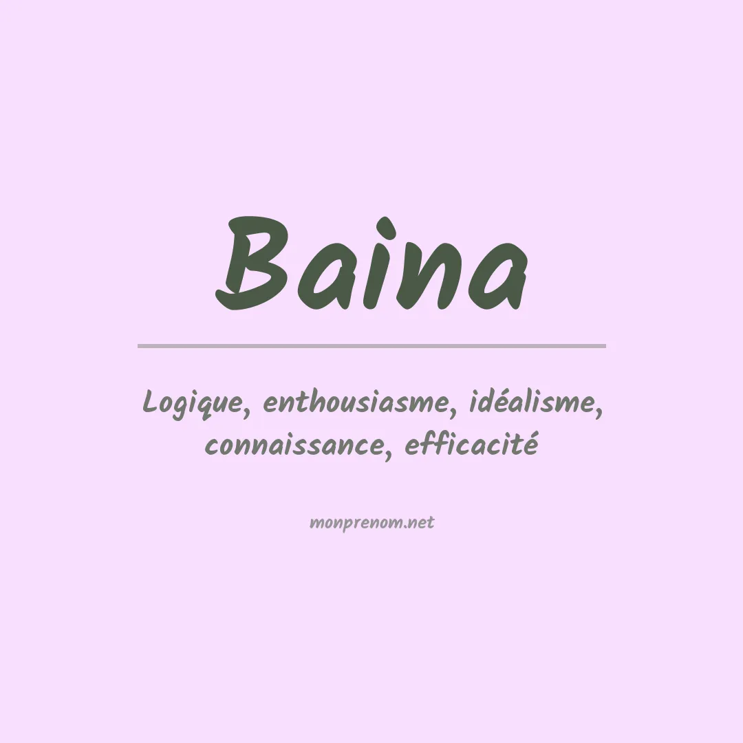 Signification du prénom Baina