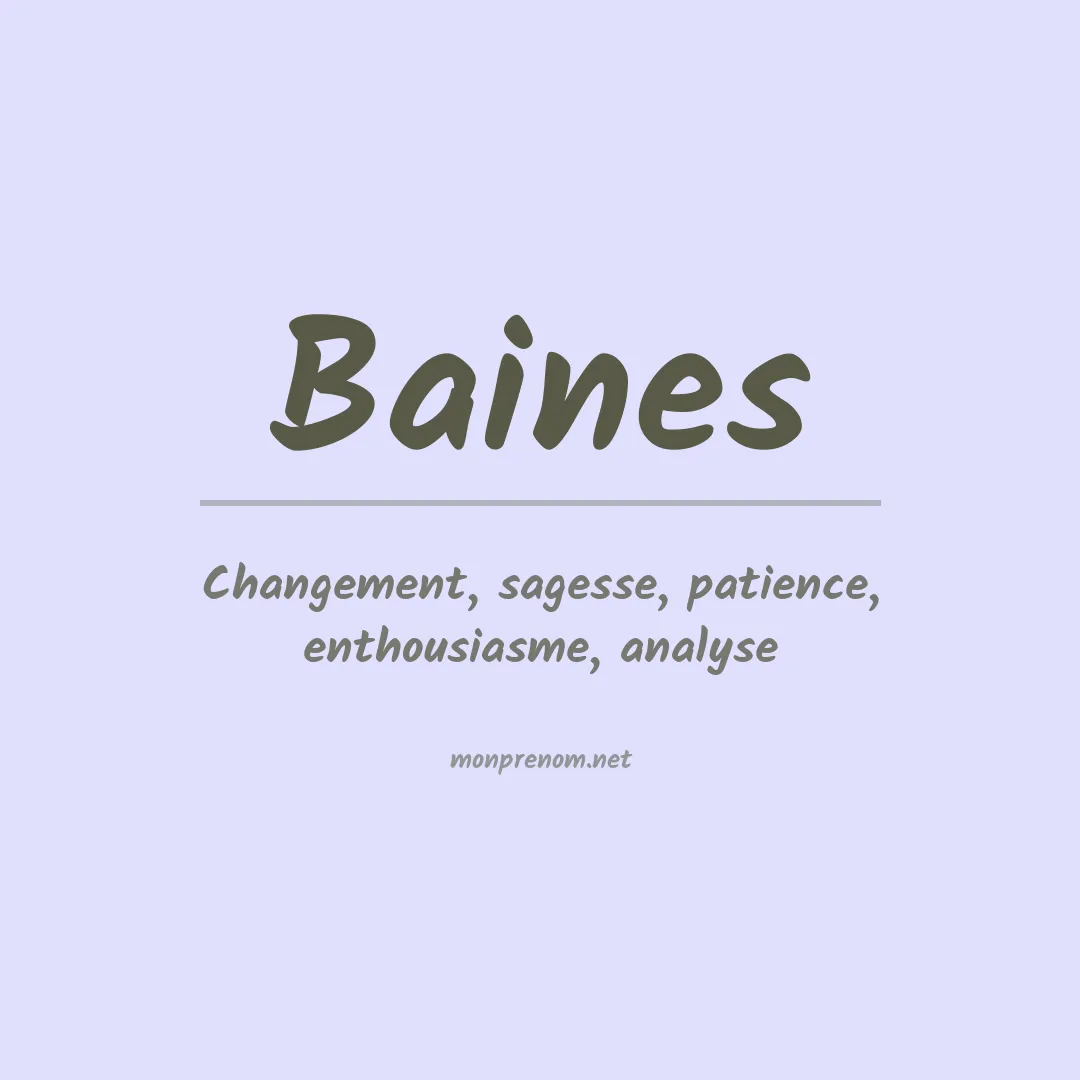 Prénom Baines