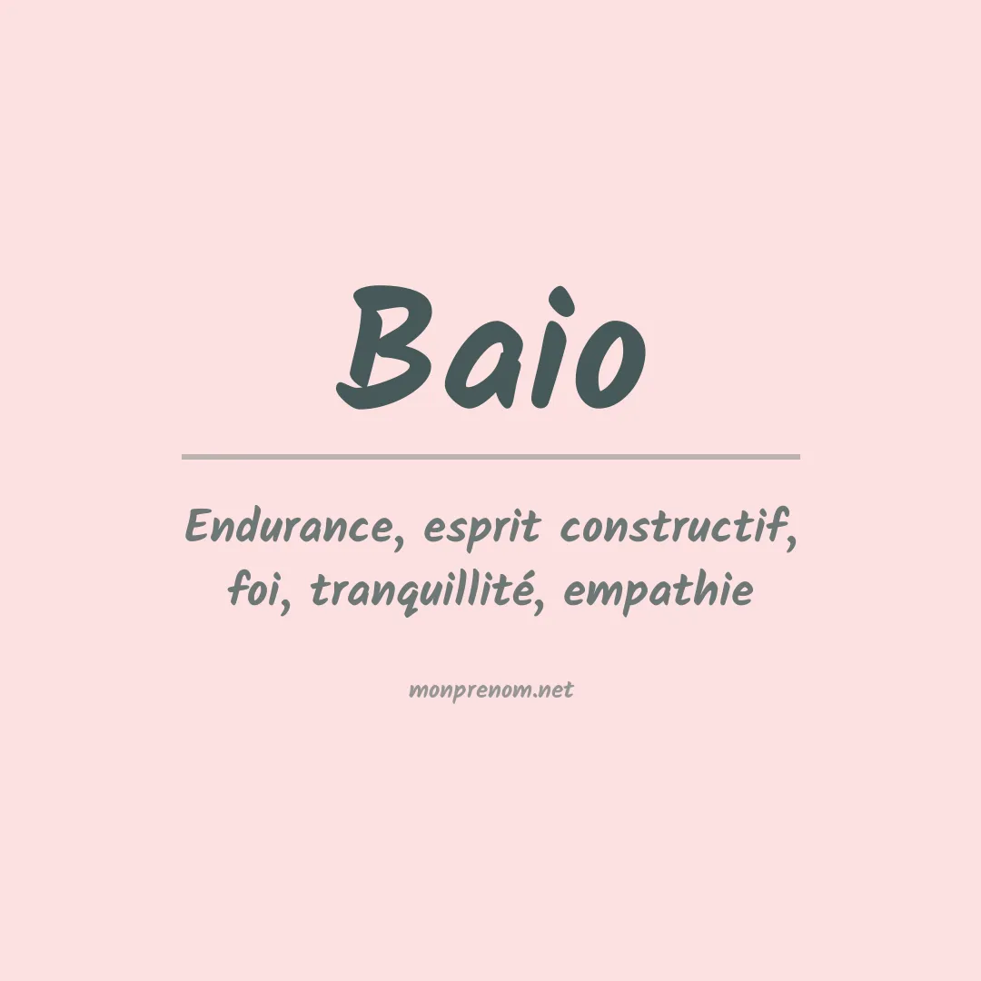 Prénom Baio