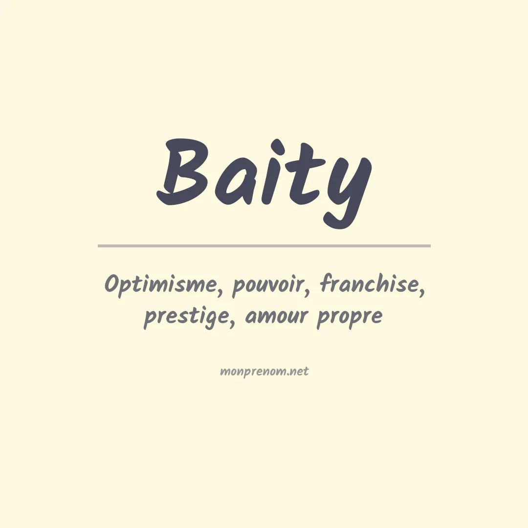 Prénom Baity