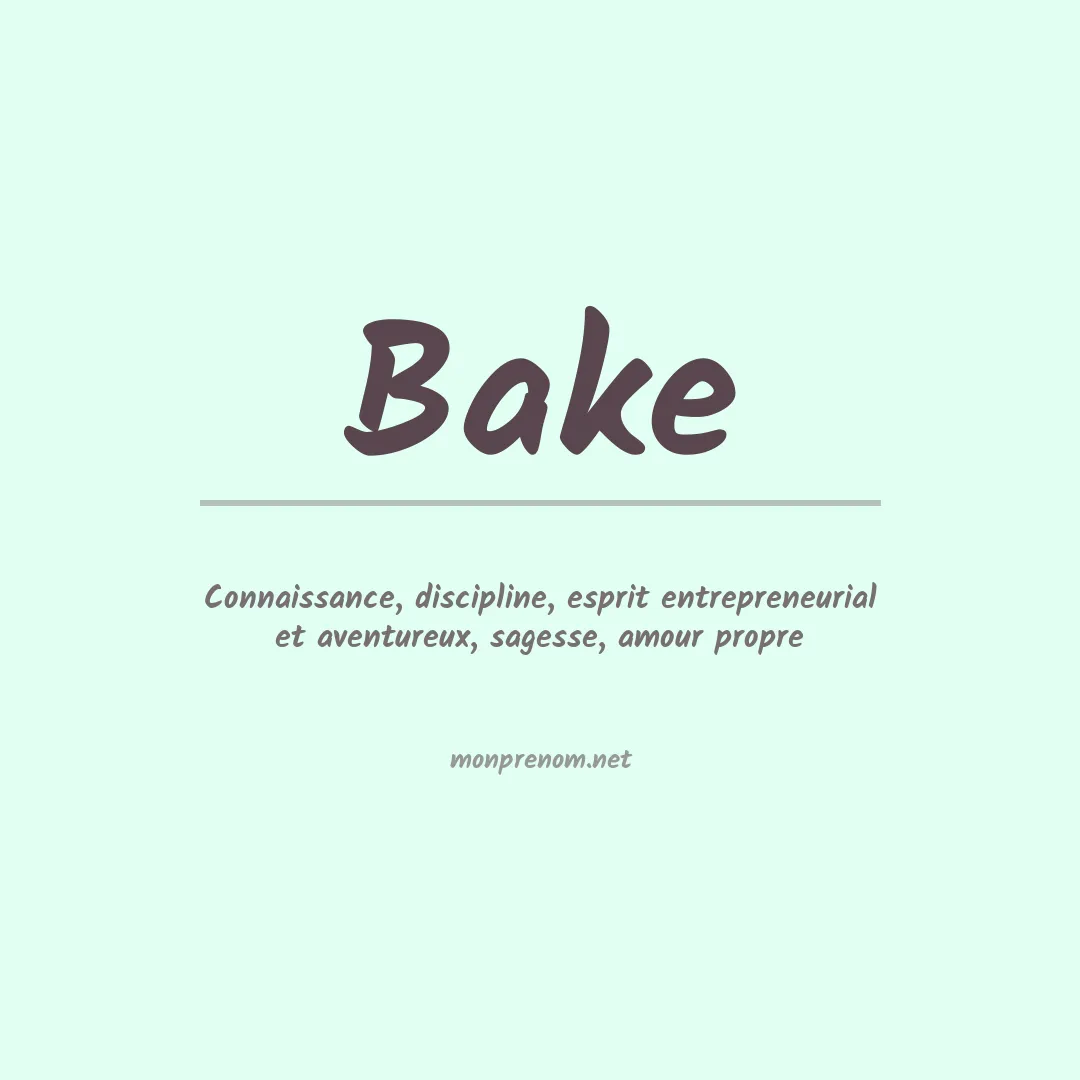 Prénom Bake