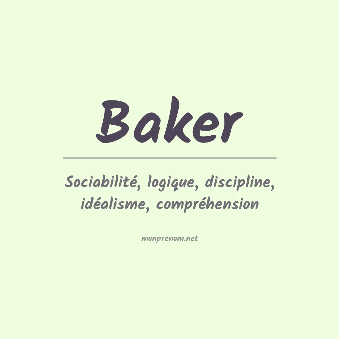 Prénom Baker