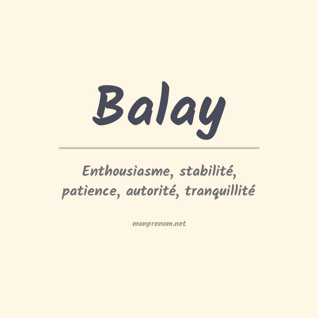 Prénom Balay
