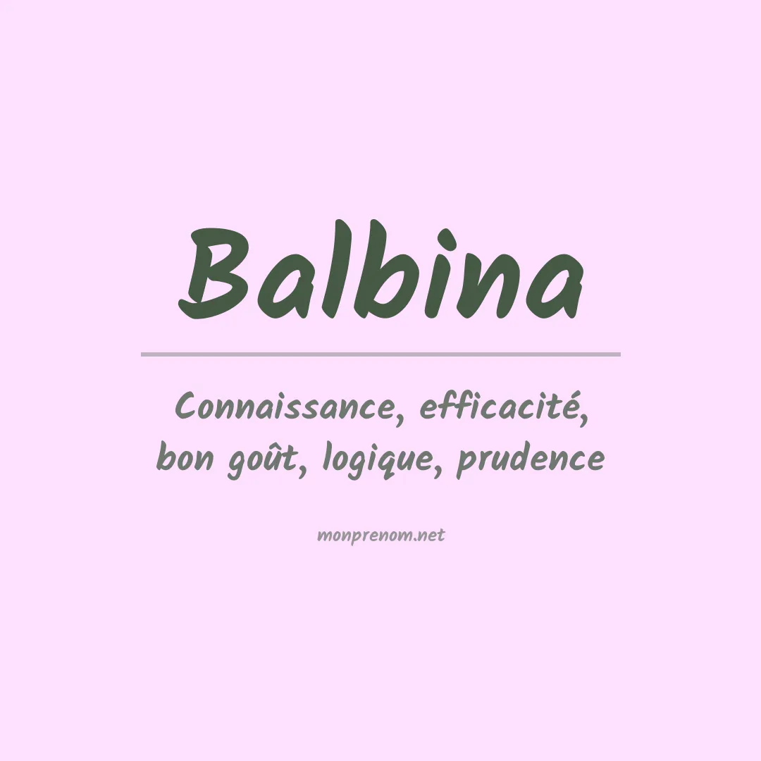 Prénom Balbina