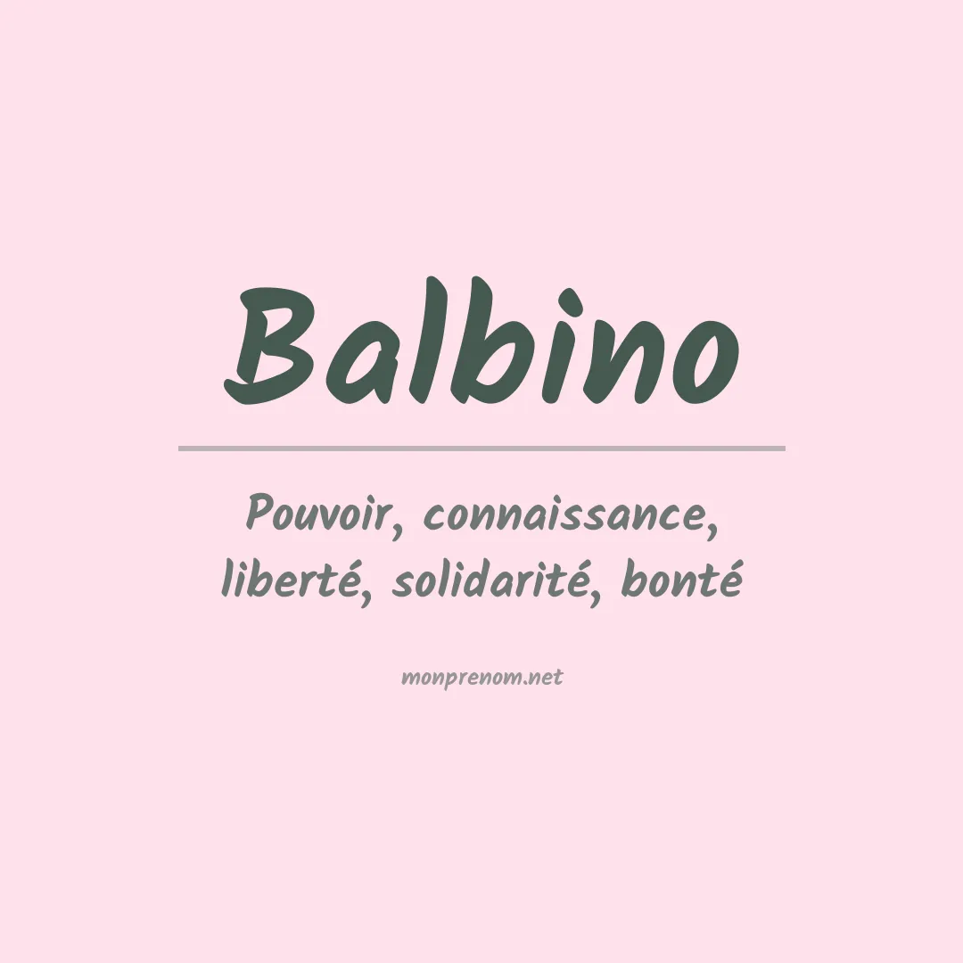 Prénom Balbino