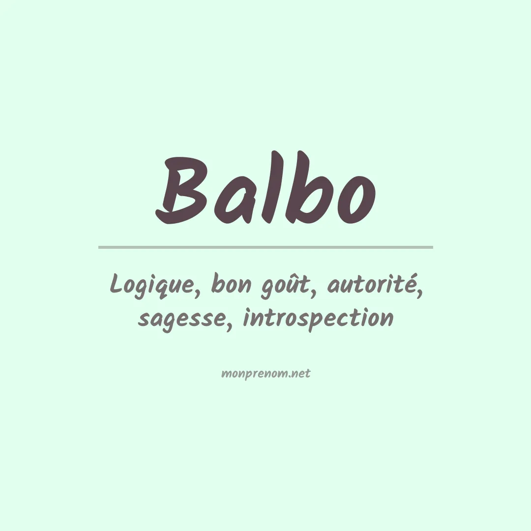 Prénom Balbo