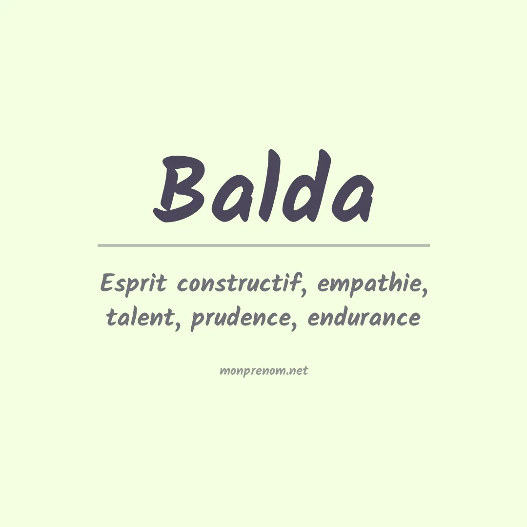 Prénom Balda