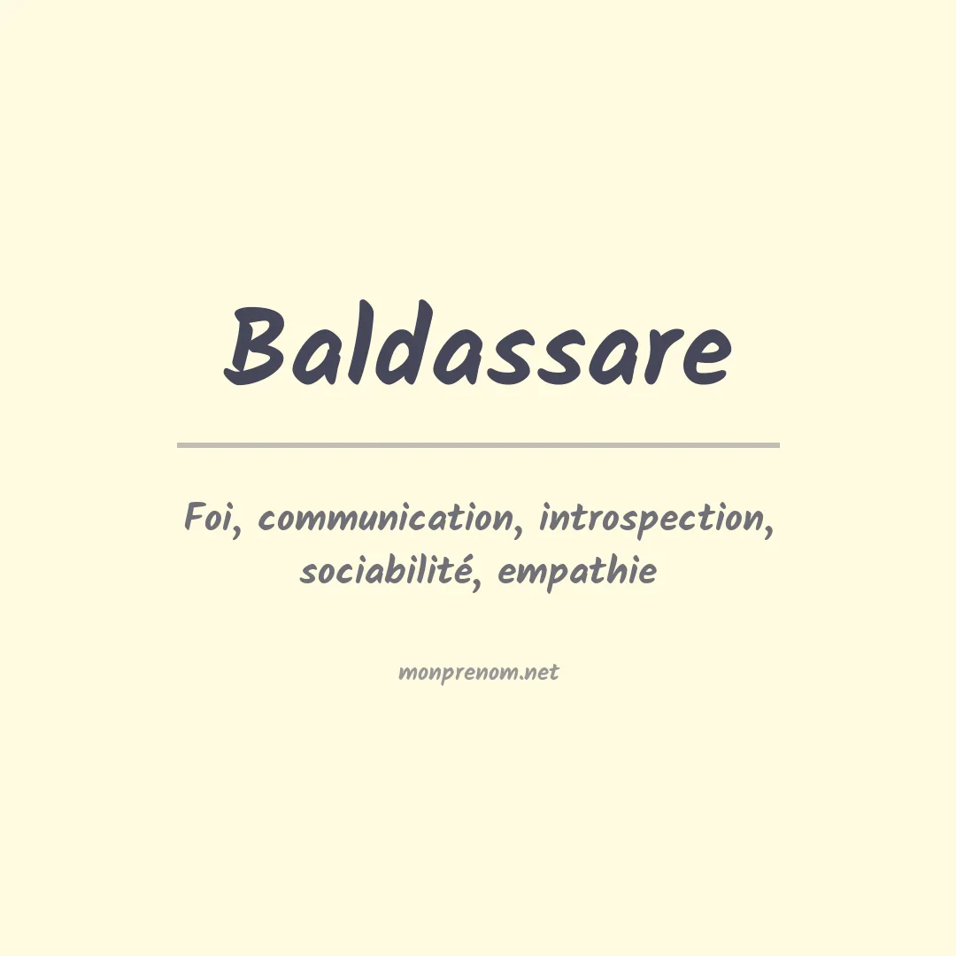 Signification du prénom Baldassare