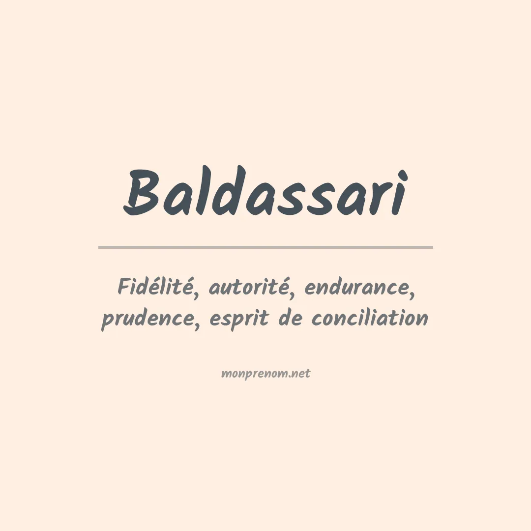 Signification du prénom Baldassari