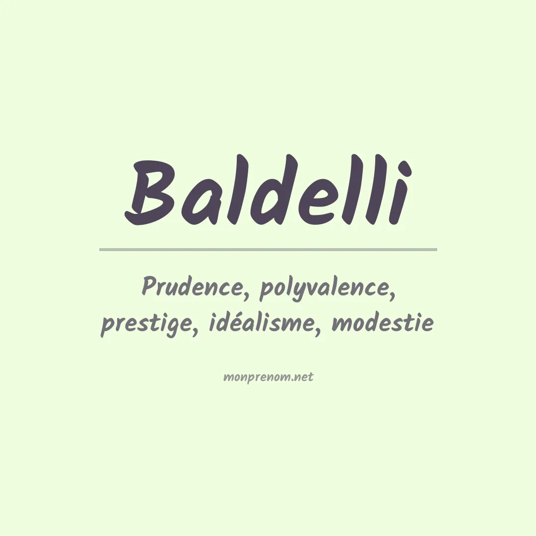 Prénom Baldelli
